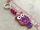 Purple Owl Stitch Marker Charms | SNAG FREE | Gifts for Knitters