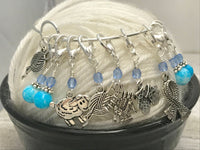 Knitting Charms Stitch Marker Bracelet, Gifts for Knitters