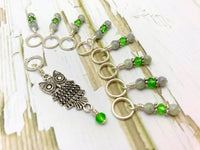 Perched Owl Stitch Marker Set, Gifts for Knitter