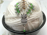 Perched Owl Stitch Marker Set, Gifts for Knitter