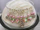 Spring Flowers Stitch Marker Bracelet | Gifts for Knitters