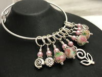 Spring Flowers Stitch Marker Bracelet | Gifts for Knitters