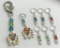 Elephant Stitch Marker Set for Knitting