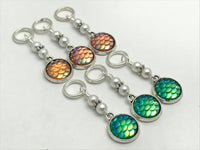 Mermaid Tail Stitch Markers for Knitting or Crochet, Gifts for Knitters, Snag Free