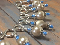Almond Pearl Snag Free Stitch Marker Set, US3-US15
