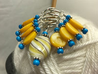 Golden Yellow Stitch Marker Set for Knitting and Crochet