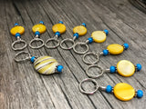 Golden Yellow Stitch Marker Set for Knitting and Crochet