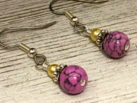 Orchid Magnesite French Hook Wire Earrings | Beaded Earring Jewelry | Gift for Her