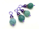 Frosted Agate Snag Free Stitch Marker Charms, Gifts for Knitters