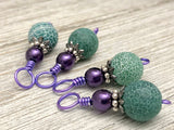 Frosted Agate Snag Free Stitch Marker Charms, Gifts for Knitters