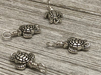 Tiny Turtle Stitch Markers on Snag Free Sterling Silver Filled Wire for Knitting | Gifts for Knitters | US3-US11 |