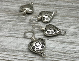 Tiny Hearts Stitch Markers on Snag Free Sterling Silver Filled Wire for Knitting | Gifts for Knitters | US3-US11 | Optional Holder Available