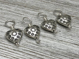 Tiny Hearts Stitch Markers on Snag Free Sterling Silver Filled Wire for Knitting | Gifts for Knitters | US3-US11 | Optional Holder Available