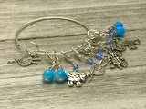 Knitting Charms Stitch Marker Bracelet, Gifts for Knitters