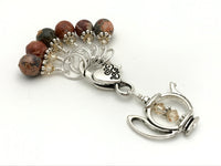 Teapot Stitch Marker Holder & Snag Free Knitting Charms | Knitting Gift | FREE US SHIPPING