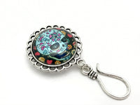 Magnetic Sugar Skull Portuguese Knitting Pin | Name Tag Holder | Gift for Knitters