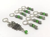 Perched Owl Stitch Marker Set, Gifts for Knitter