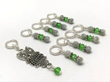 Perched Owl Stitch Marker Set, Gifts for Knitter