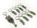 Perched Owl Stitch Marker Set, Gifts for Knitter