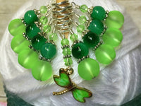 Green Dragonfly Stitch Marker Set, Gifts for Knitters