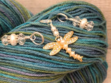 Dragonfly Sparkle Stitch Marker Set for Knitting | Snag Free | Gifts for Knitters | Optional Matching Holder Available