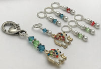 Elephant Stitch Marker Set for Knitting