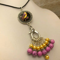 Orchid Finch Knitting Bundle | Adjustable Stitch Marker Necklace