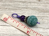 Frosted Agate Snag Free Stitch Marker Charms, Gifts for Knitters