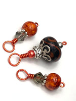 Autumn Orange Snag Free Stitch Markers | Gifts for Knitters | US3-US15