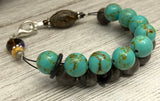 Turquoise Magnesite Abacus Counting Bracelet