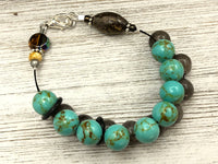 Turquoise Magnesite Abacus Counting Bracelet