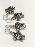 Tiny Turtle Stitch Markers on Snag Free Sterling Silver Filled Wire for Knitting | Gifts for Knitters | US3-US11 |