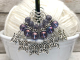 Butterfly Stitch Marker Set For Knitting | Snag Free Rings in Several Sizes | Knitting Gift