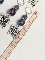 Butterfly Stitch Marker Set For Knitting | Snag Free Rings in Several Sizes | Knitting Gift