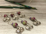 Cat Faces Stitch Marker Set | Knitting Gift | Snag Free | Sizes US3 to US17