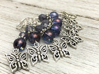 Butterfly Stitch Marker Set For Knitting | Snag Free Rings in Several Sizes | Knitting Gift