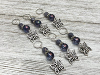Butterfly Stitch Marker Set For Knitting | Snag Free Rings in Several Sizes | Knitting Gift