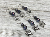 Butterfly Stitch Marker Set For Knitting | Snag Free Rings in Several Sizes | Knitting Gift