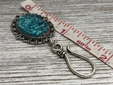 Magnetic Druzy Portuguese Knitting Pin | Yarn Holder Brooch | Gift for Knitters