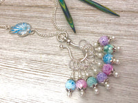 Seashell Stitch Marker Necklace, Gifts for Knitters