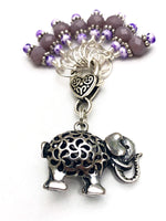 Elephant Stitch Marker Set for Knitting Set of 4-10