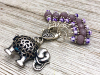 Elephant Stitch Marker Set for Knitting Set of 4-10