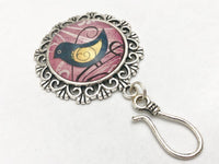 Magnetic Whimsical Bird Portuguese Knitting Pin | ID Holder | Gift for Knitters