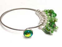 Green Mermaid Stitch Marker Bracelet | Gifts for Knitters