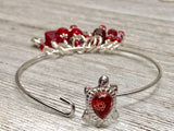 Red Turtle Stitch Marker Bracelet | Gifts for Knitters