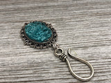 Magnetic Druzy Portuguese Knitting Pin | Yarn Holder Brooch | Gift for Knitters