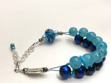 Blue Wave Abacus Counting Bracelet | Row Counter for Knitting and Crochet