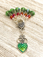 Mermaid Heart Stitch Marker Set for Knitting | Gift for Knitters | Size Options |