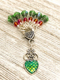 Mermaid Heart Stitch Marker Set for Knitting | Gift for Knitters | Size Options |