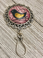 Magnetic Whimsical Bird Portuguese Knitting Pin | ID Holder | Gift for Knitters